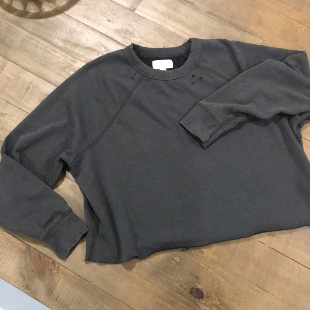 Aerie cropped gray sweater